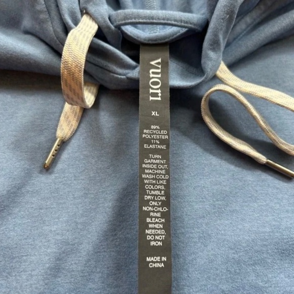 NWOT‎ Vuori Women's Halo Essential Hoodie Baltic Heather Size XL - Picture 2 of 6